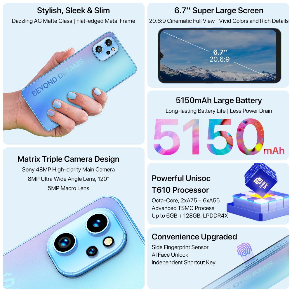 Смартфон Umidigi A13 Pro 4/128GB Dual Sim (Galaxy Blue) UA-UCRF
