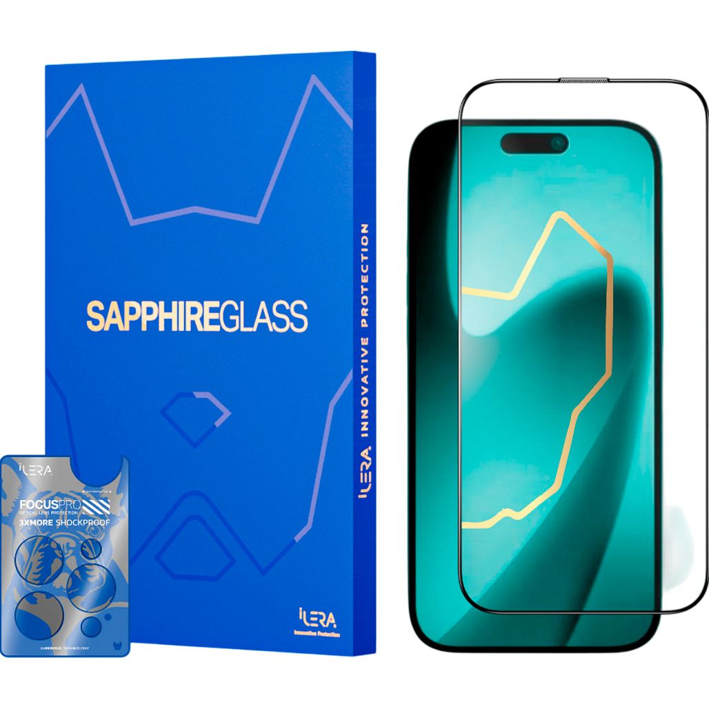 

Захисне скло iLera Sapphire Ultra + для Apple iPhone 17 Pro Max (ILSPDLPL17PrMx)