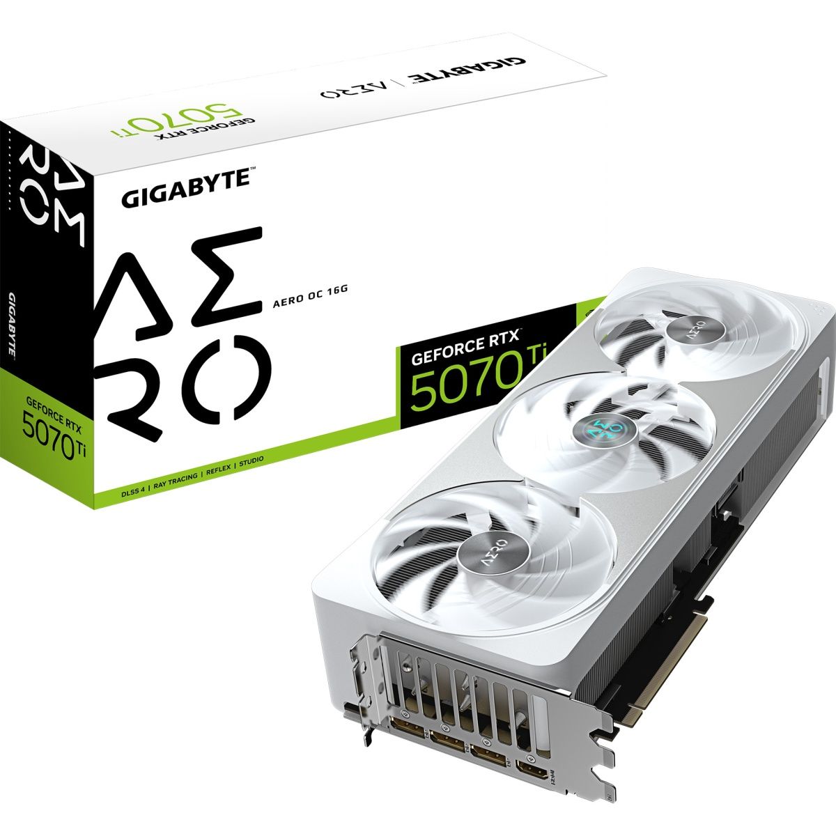 Видеокарта Gigabyte GeForce RTX 5070 Ti AERO OC 16G (GV-N507TAERO OC-16GD) EU