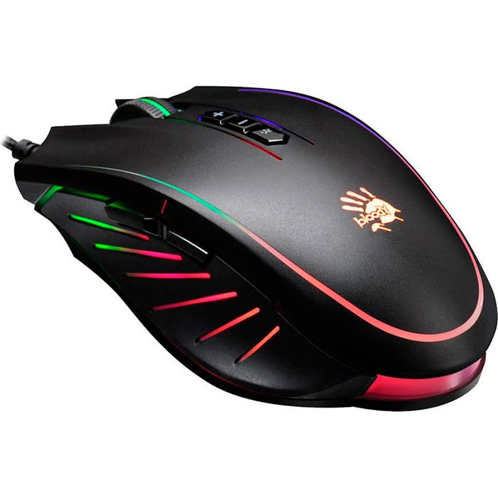 Миша Bloody Q81 Neon X`Glide Curve Black 