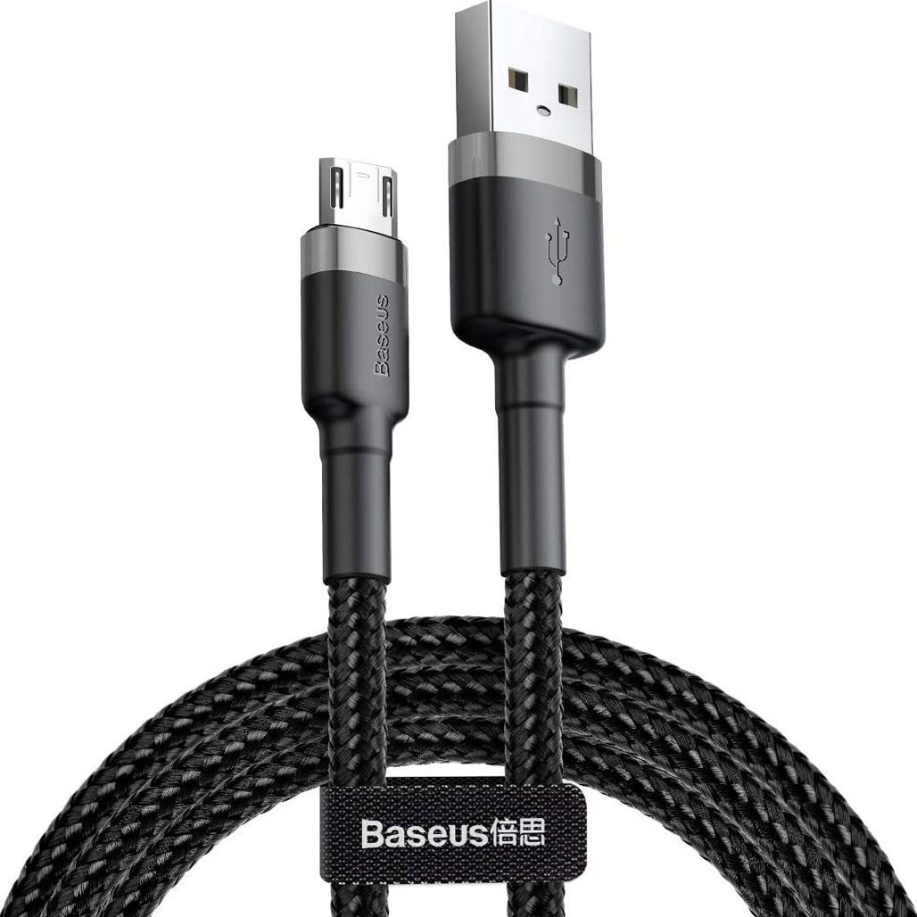 

Кабель Baseus Baseus Cafule Cable USB to MicroUSB 2m Grey/Black (CAMKLF-CG1)