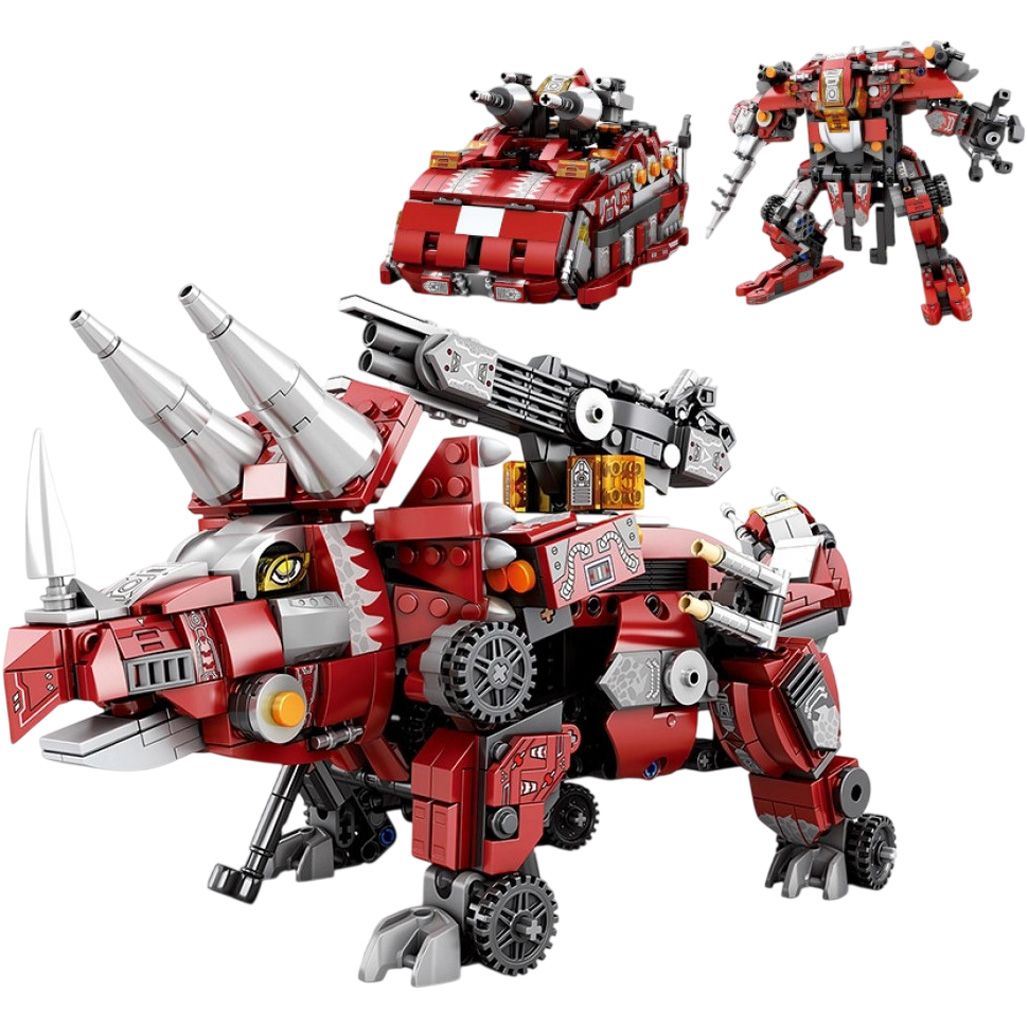 

Конструктор Reobrix Mecha Dino Трансформер 3в1 динозавр Трицератопс (33003)