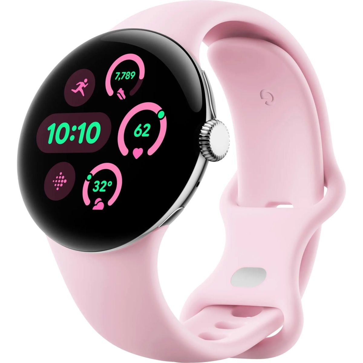 

Смарт-годинник Google Pixel Watch 3 41mm Matte Polished Silver/Rose Quartz Band