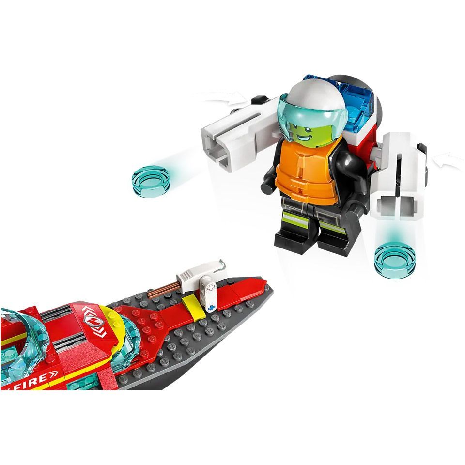 Конструктор LEGO City Човен пожежної бригади (60373) 