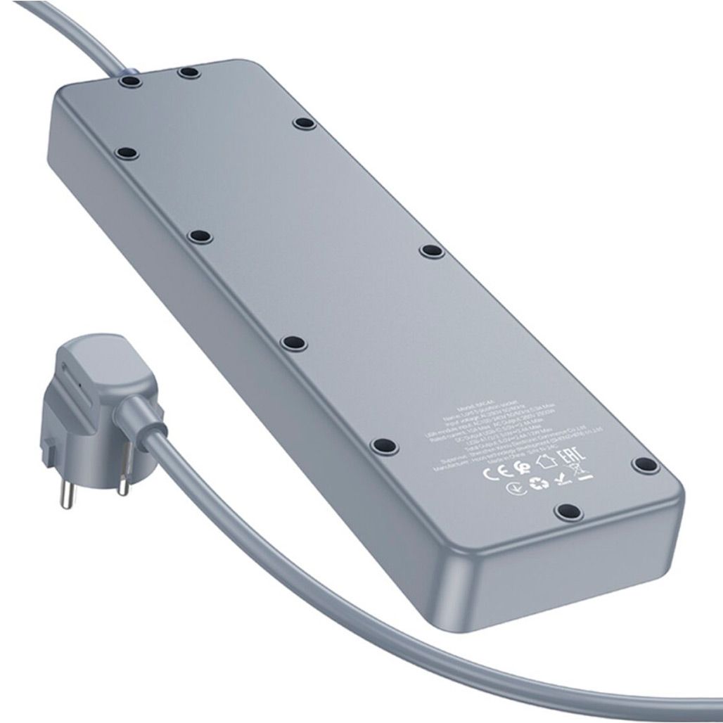 Мережевий фільтр Borofone BAC4A Lord 5 socket Black/Gray (1C3A) EU 