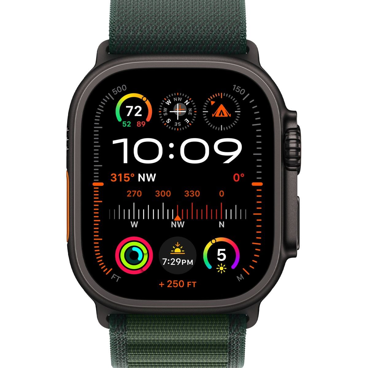 Смарт-годинник Apple Watch Ultra 2 49mm Black Titanium Case with Dark Green Alpine Loop Large (MX4T3) 
