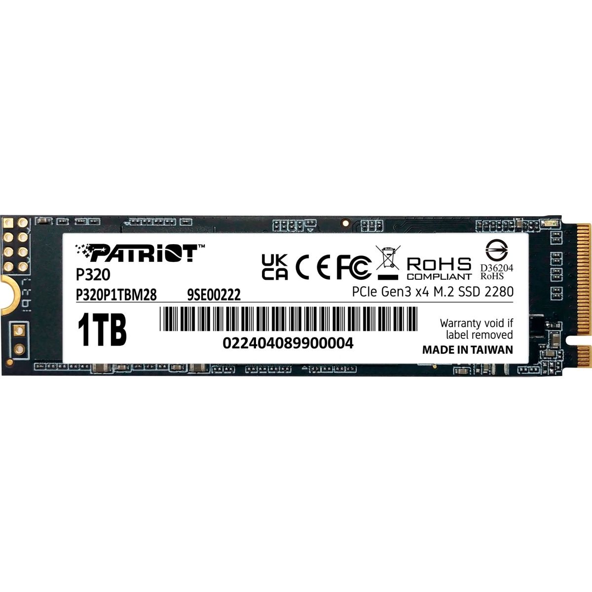 

SSD накопитель Patriot P320 1TB (P320P1TBM28)