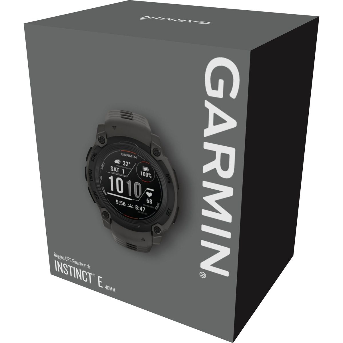 Смарт-годинник Garmin Instinct E 40mm Black with Charcoal Band (010-02932-00)