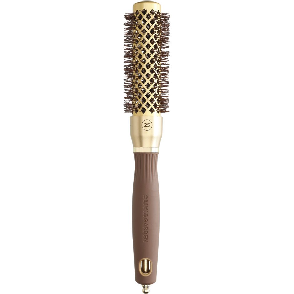 Термобраш Olivia Garden Expert Blowout Shine Wavy Bristle 25mm Gold&Brown (OGID2048) фото 2