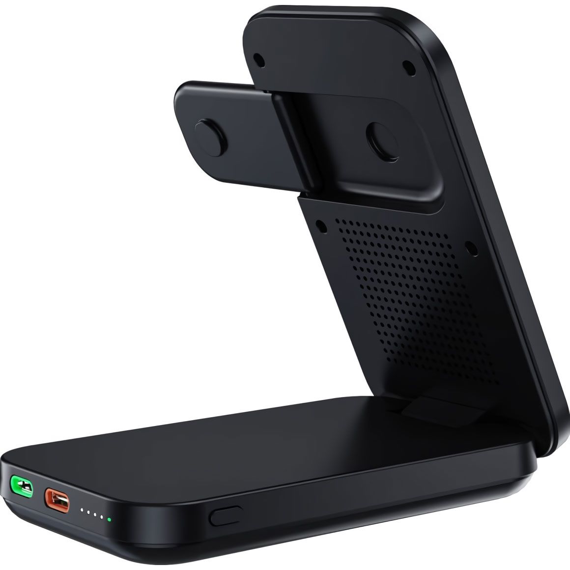 Бездротовий зарядний пристрій Choetech B750-CCBK Qi2 3in1 Magnetic Charger Holder 10000mAh 15W Black
