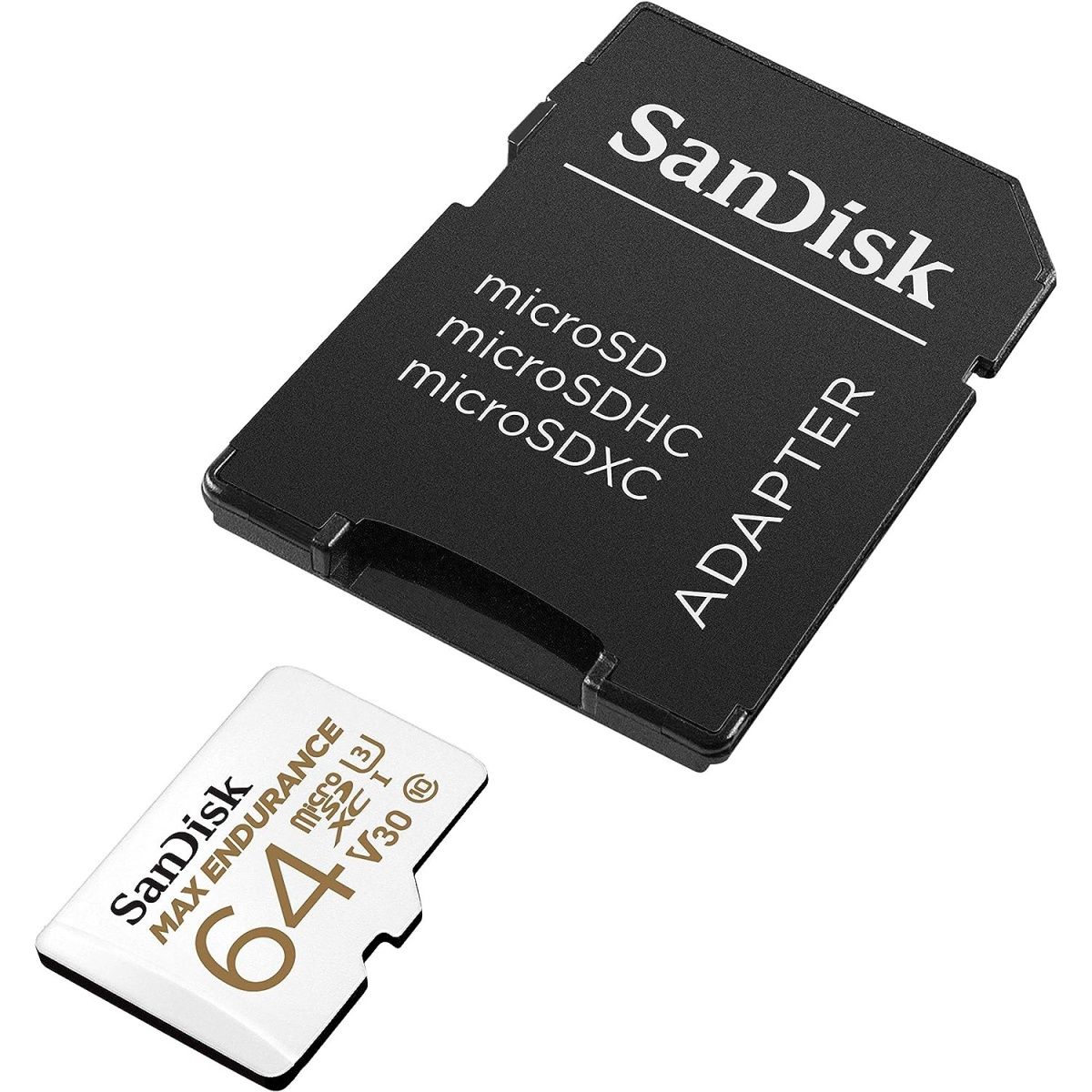 Карта пам`яті SanDisk 64GB microSDXC Endurance UHS-I Max U3 V30 + SD Adapter (SDSQQVR-064G-GN6IA)