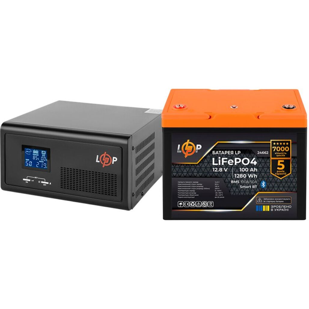 

Джерело безперебійного живлення (ДБЖ) LogicPower UPS В1500 + АКБ LiFePO4 1280Wh (37454)