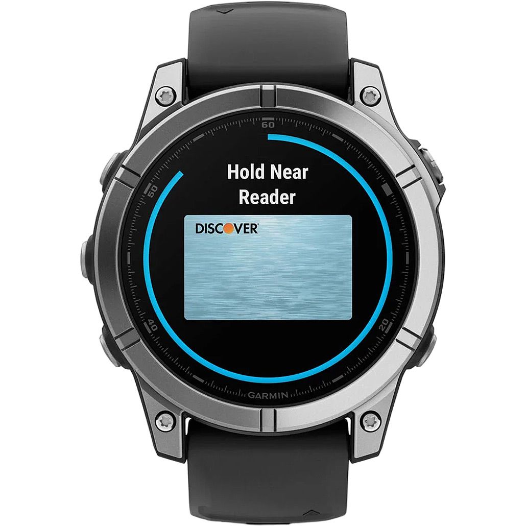 Смарт-годинник Garmin Fenix E 47mm AMOLED Stainless Steel with Black Silicone Band (010-03025-02/00)
