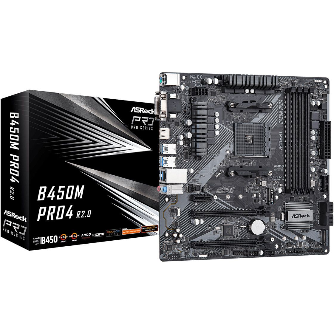 

Материнская плата ASRock B450M Pro4 R2.0