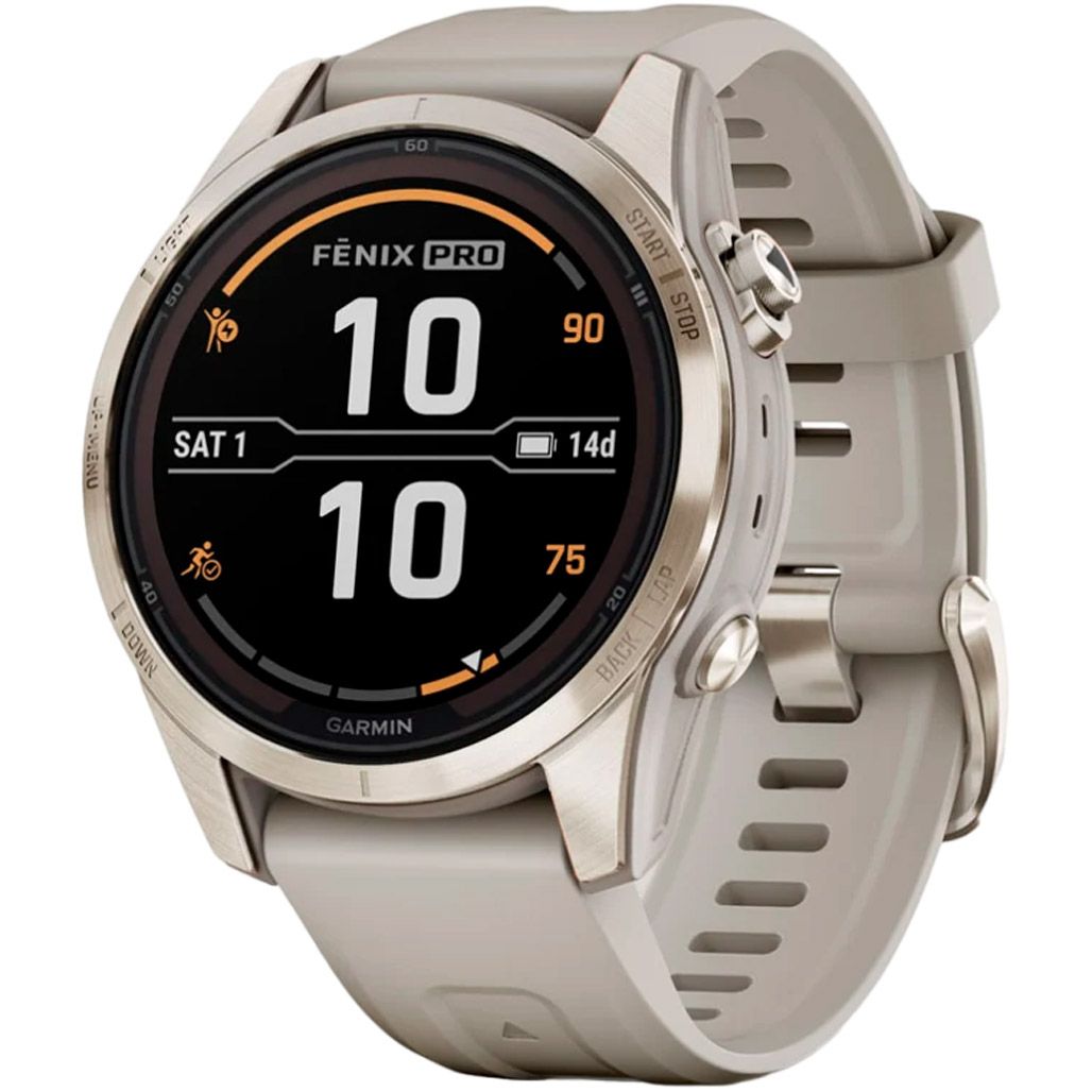 

Смарт-часы Garmin Fenix 7S Pro Sapphire Solar Edition Soft Gold with Light Sand Band (010-02776-14)
