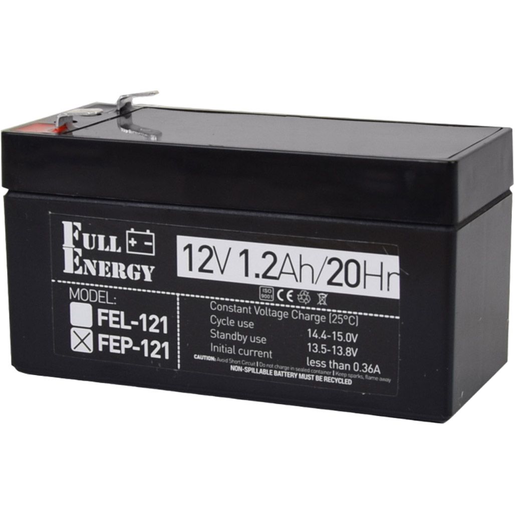 

Аккумулятор Full Energy FEP-121 AGM 12V (12V/1.2Ah/14.4Wh)