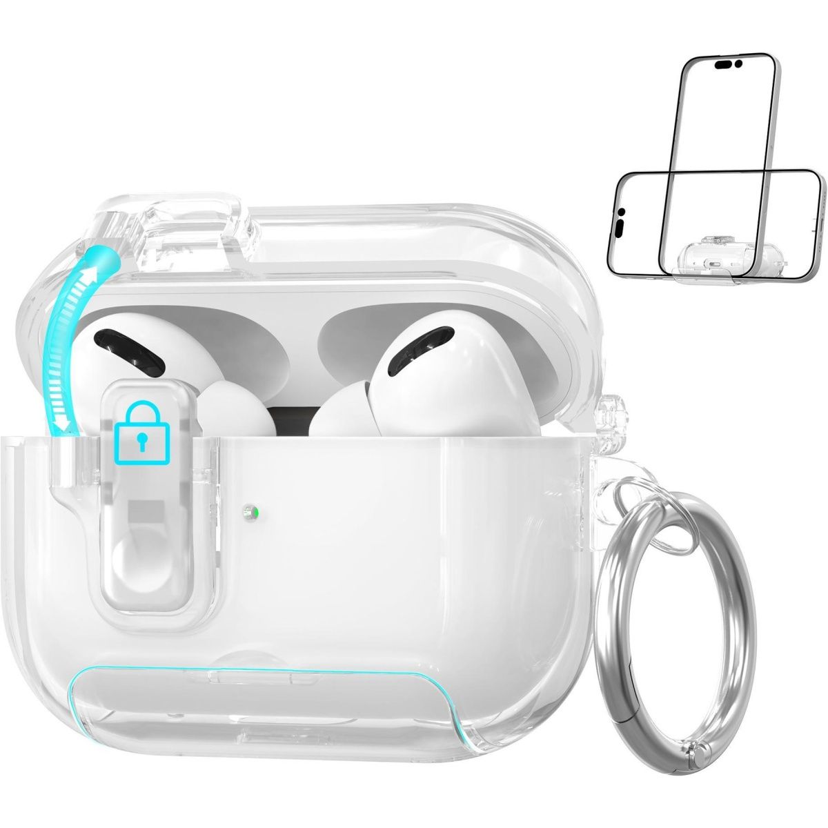 Чохол AhaStyle Easy Switch Button для Apple AirPods Pro 3 Clear (CP-WG191-CR) фото 2