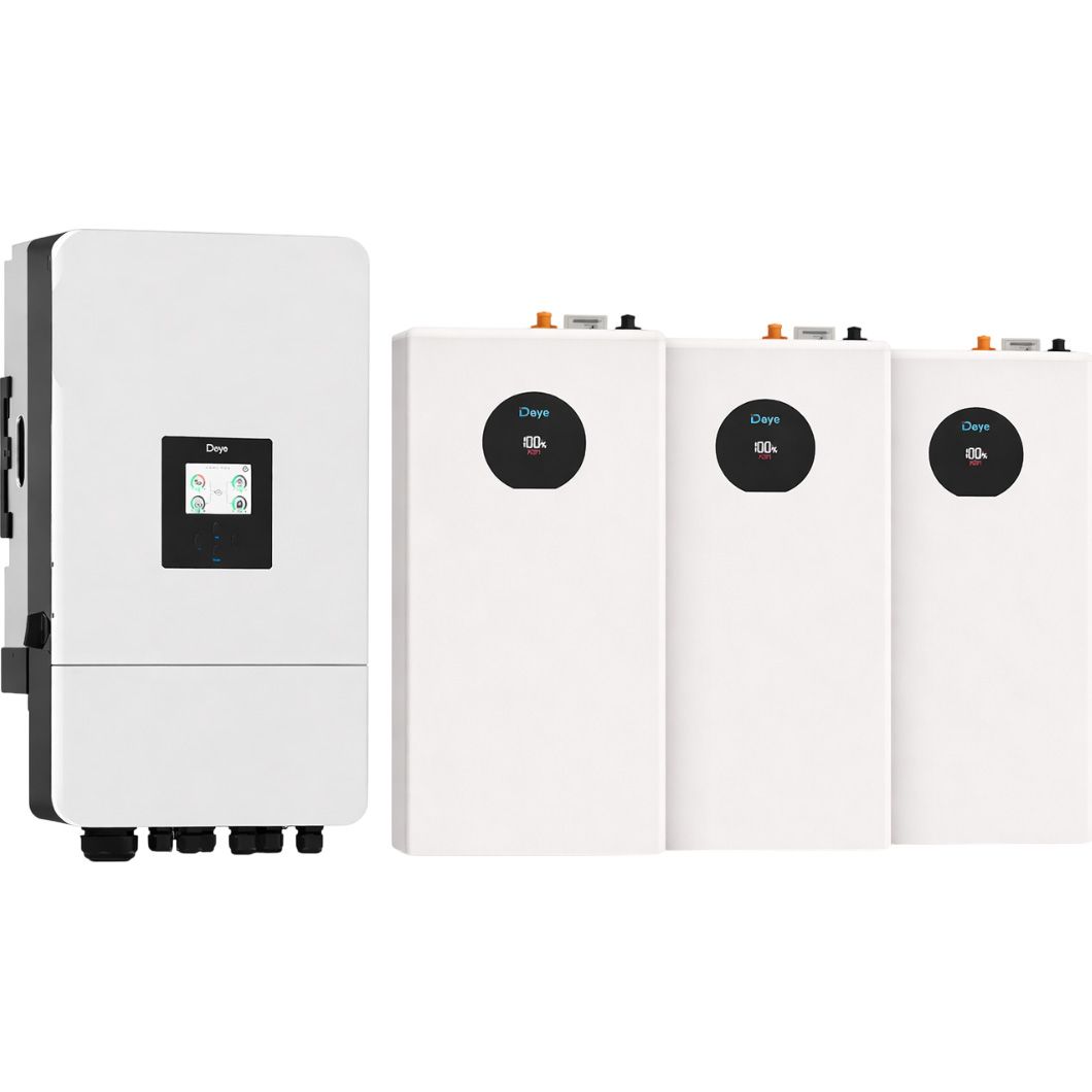 

Система хранения энергии Deye SUN-8K-SG05LP3-EU-SM2 8kW + 3 АКБ SE-F5 Pro-С 15.3 kWh (51.2V/100Ah/5120Wh)