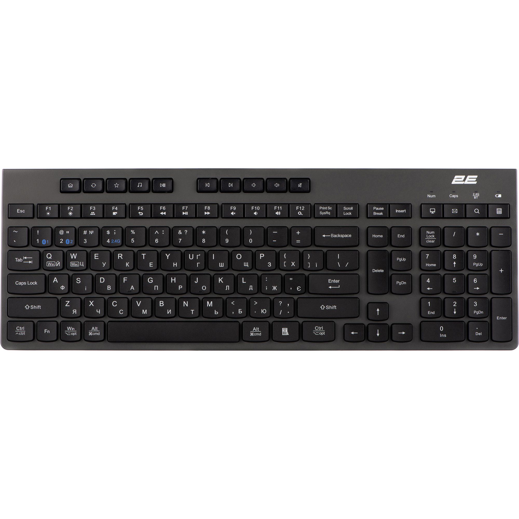 Клавиатура 2E KS280 WL UA Black (2E-KS280WBGR_UA)