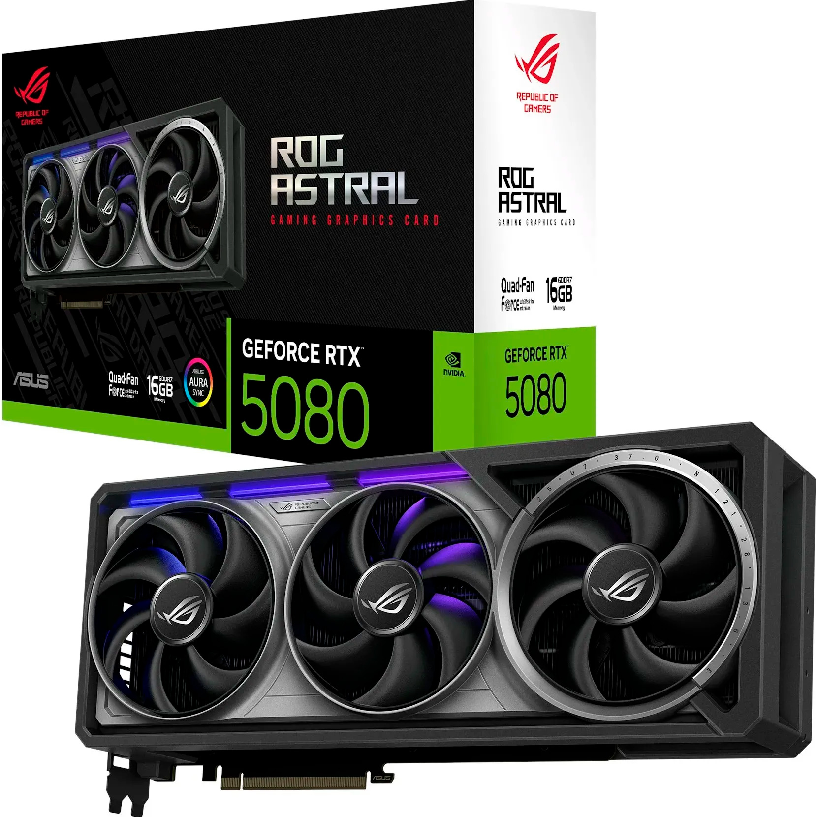 

Відеокарта Asus ROG Astral GeForce RTX 5080 OC 16GB (ROG-ASTRAL-RTX5080-O16G-GAMING) EU