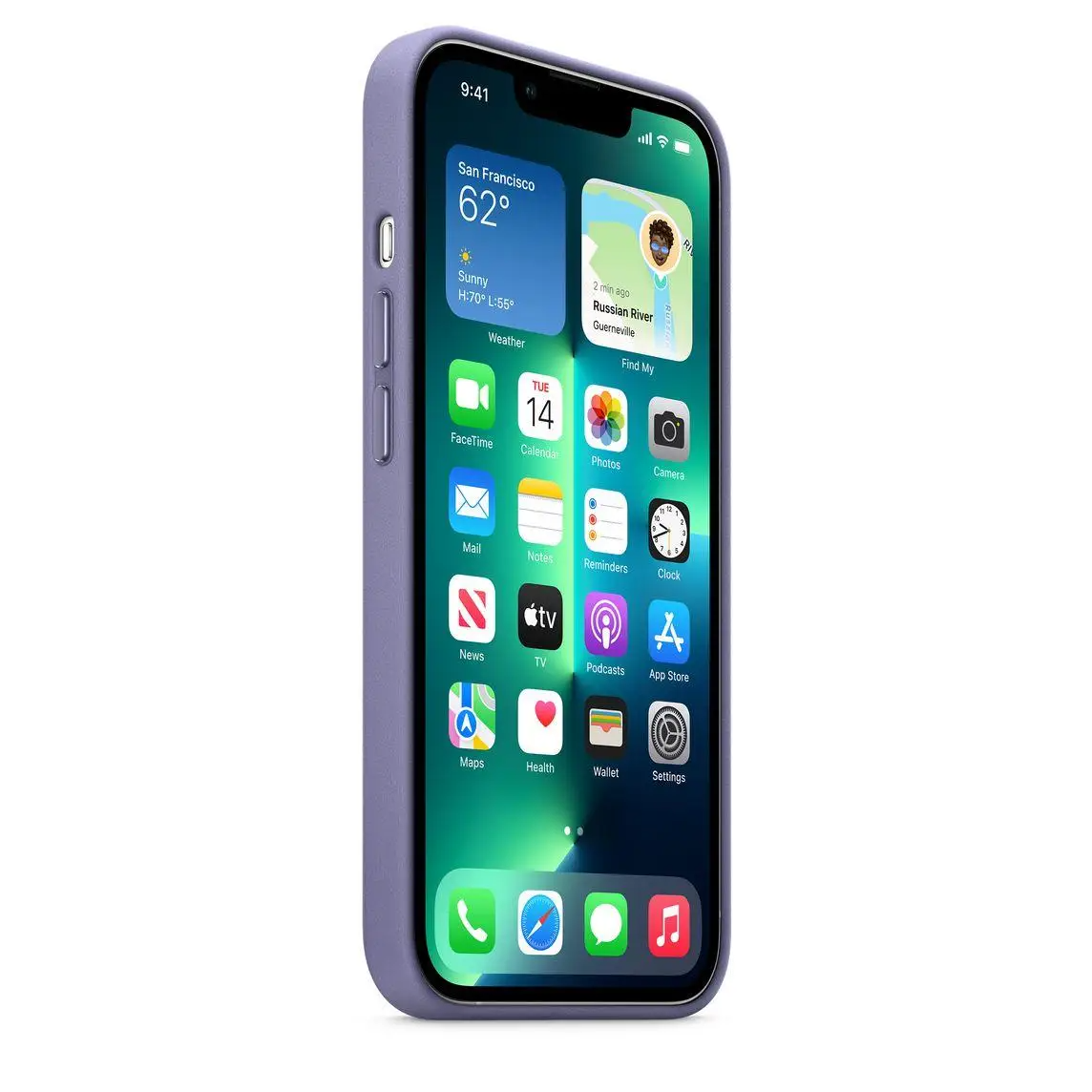 Чохол Leather Case з MagSafe для Apple iPhone 13 Pro Max (Wisteria) ААА