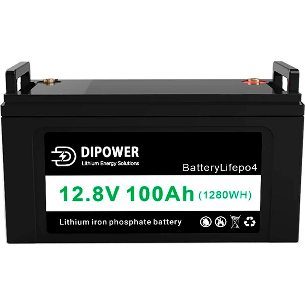 

Акумулятор Dipower LiFePO4 12V (12.8V/100Ah/1280Wh) (DDABSSG12100)