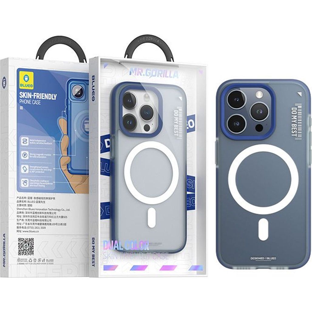 Чохол Blueo Dual Color Matte with MagSafe для Apple iPhone 15 Pro Max Dark Blue (B46-I15PMDBL)