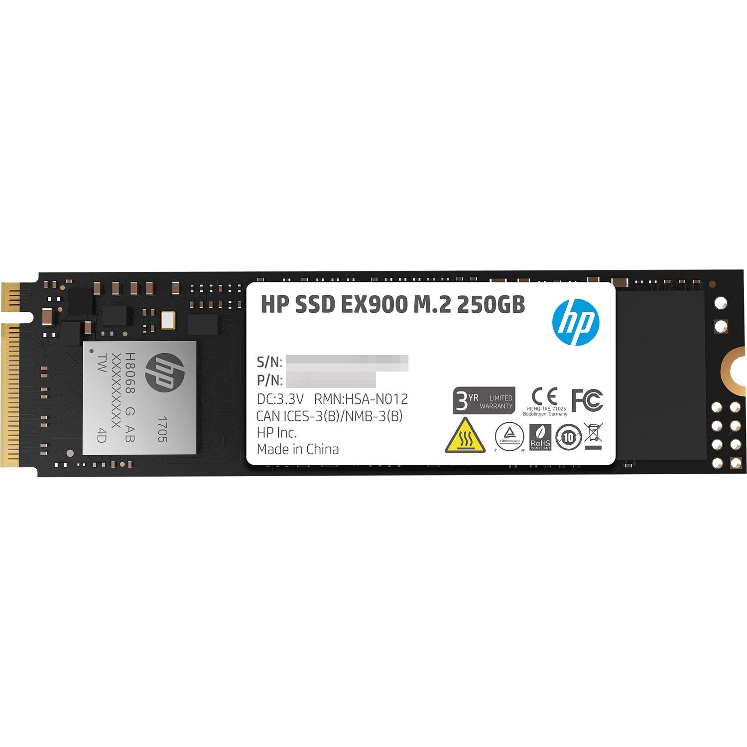 

SSD накопитель HP EX900 250GB (2YY43AA)