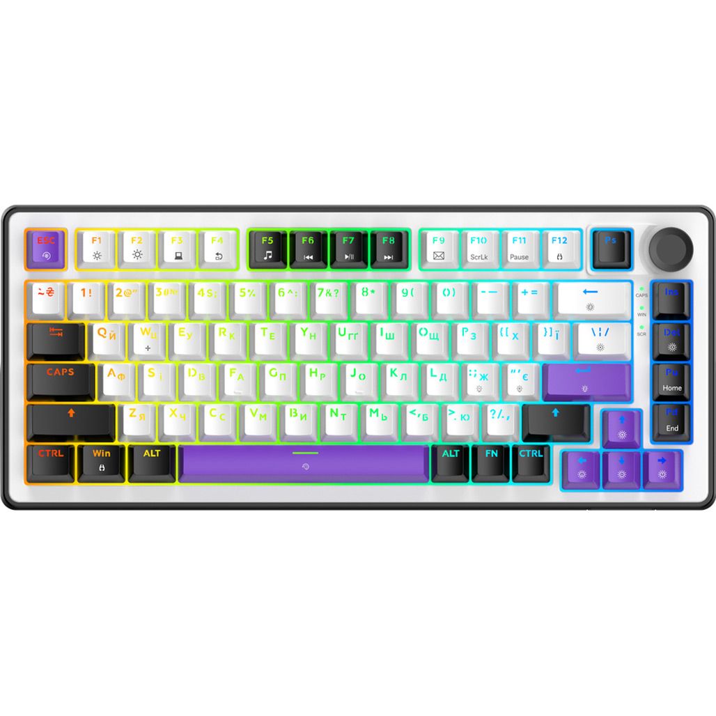 

Клавиатура Hator Hellyberry HK75 White/Violet USB