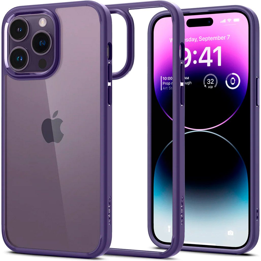 

Чохол Spigen Ultra Hybrid для Apple iPhone 14 Pro (Deep Purple)