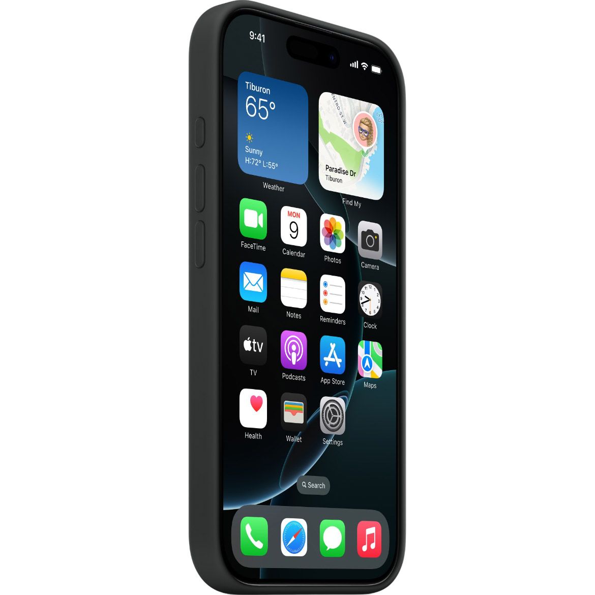 Чохол Apple Silicone Case with MagSafe для iPhone 16 Pro Black AAA
