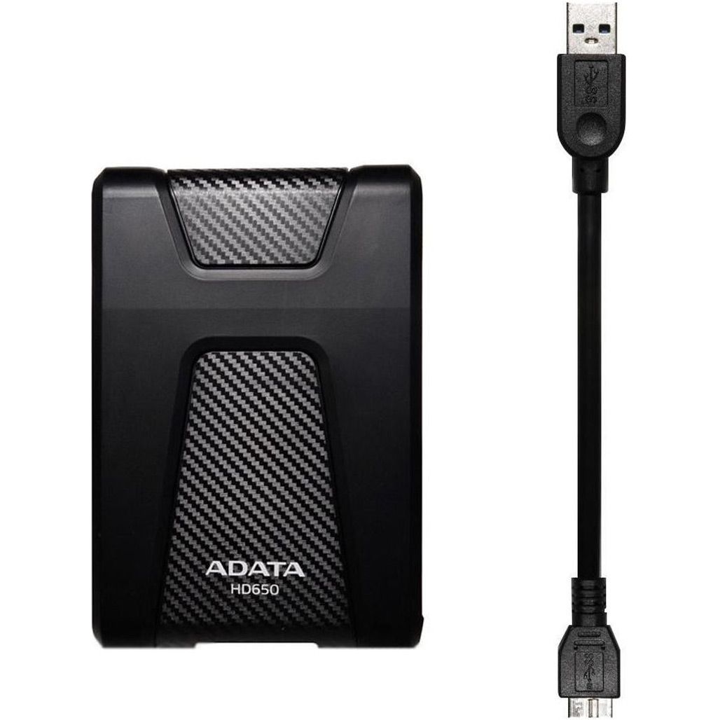 Зовнішній жорсткий диск ADATA DashDrive Durable HD650 1TB Black (AHD650-1TU31-CBK)