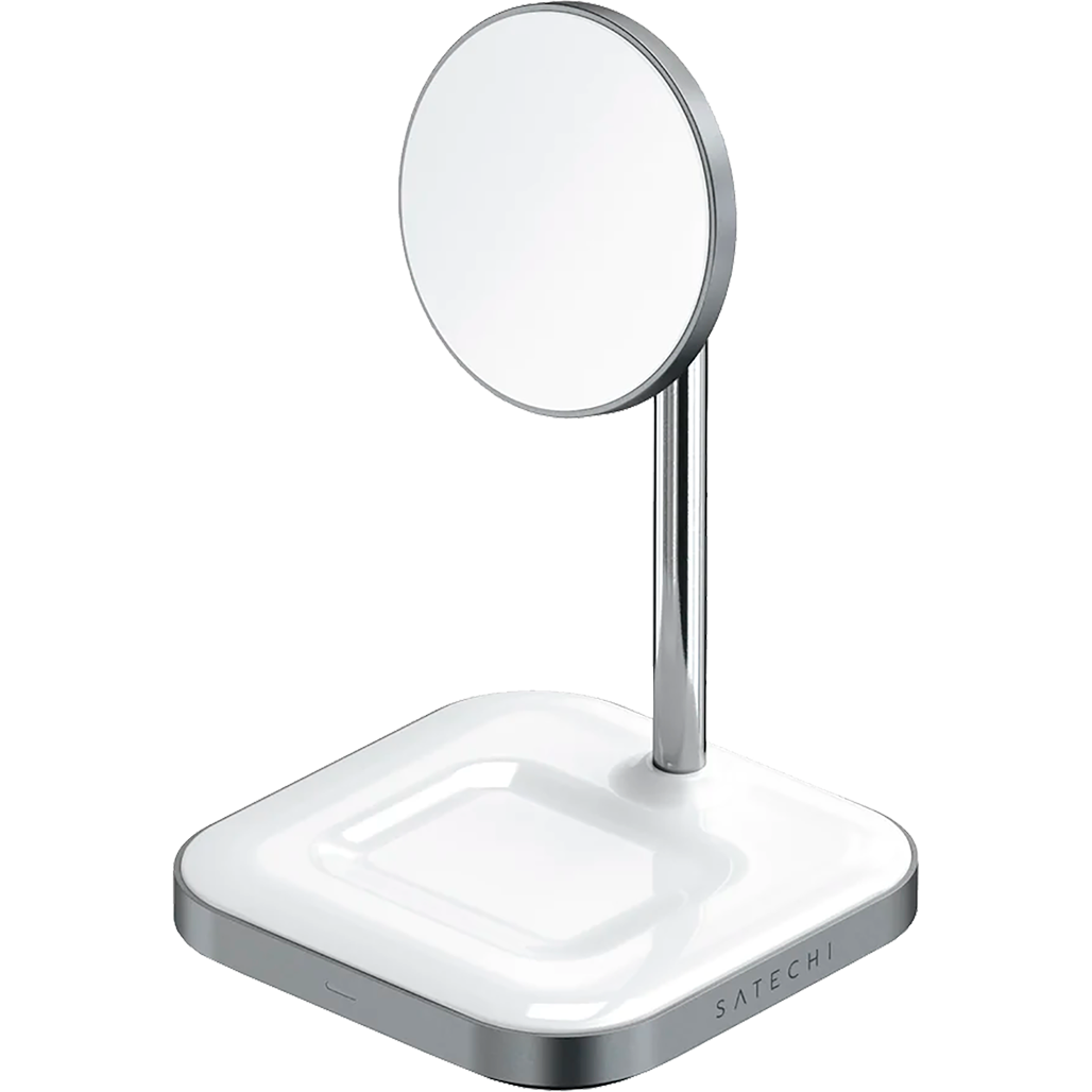 

Беспроводное зарядное устройство Satechi Aluminum 2-in-1 Magnetic Wireless Charging Stand Space Grey (ST-WMCS2M) [70941]