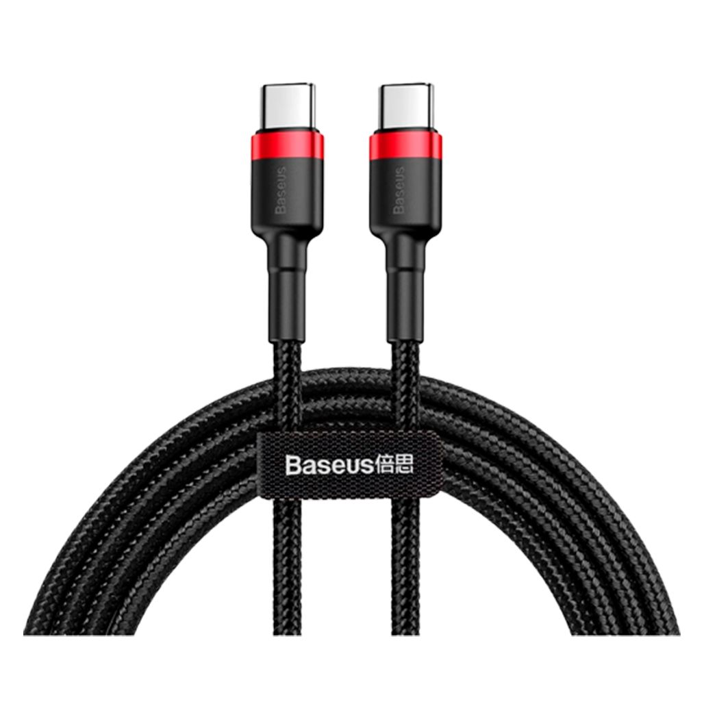 

Кабель Baseus Cafule Type-C to Type-C 2m CATKLF-H91 (Red/Black)