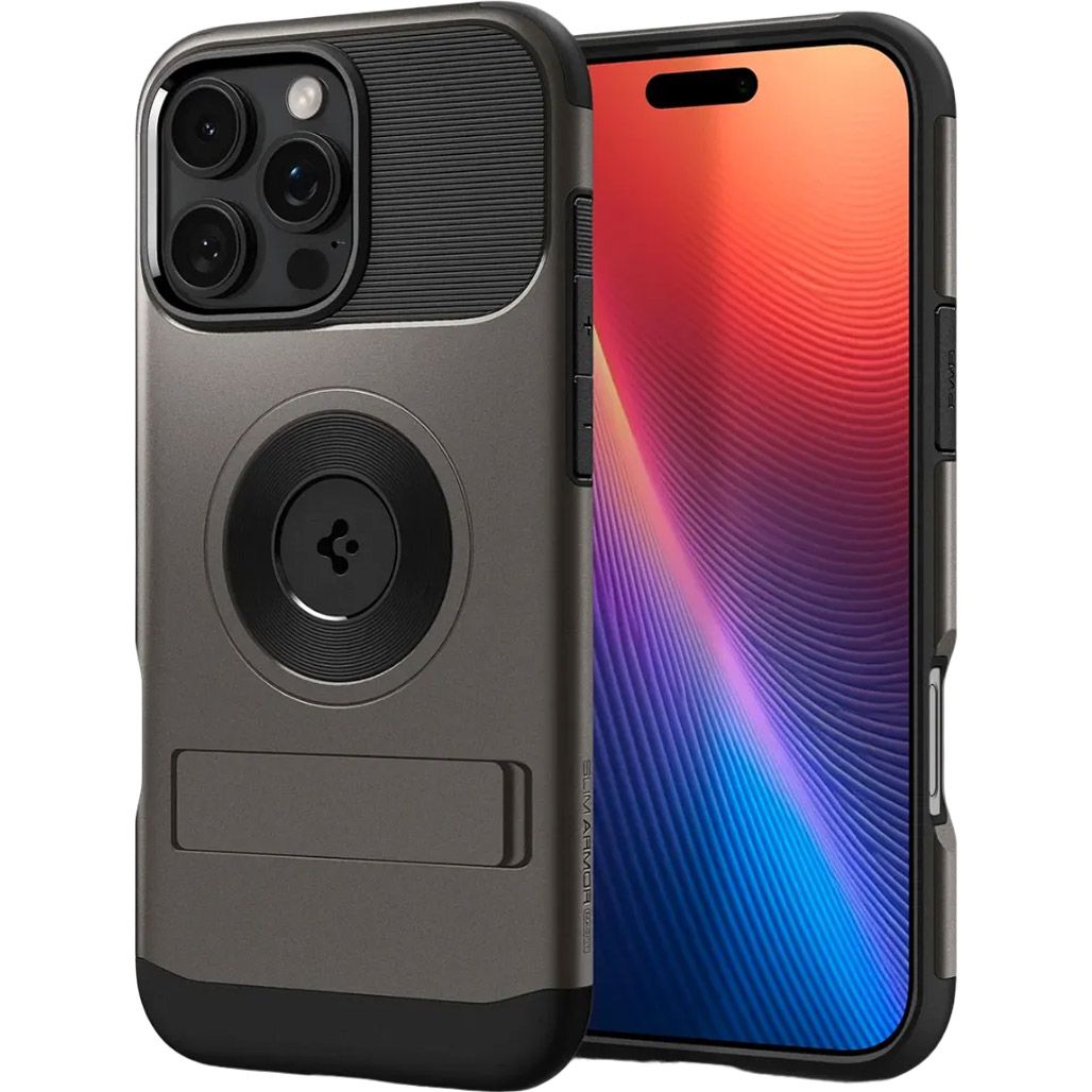 Чохол Spigen Slim Armor with MagSafe для Apple iPhone 16 Pro Gunmetal (ACS08163) 