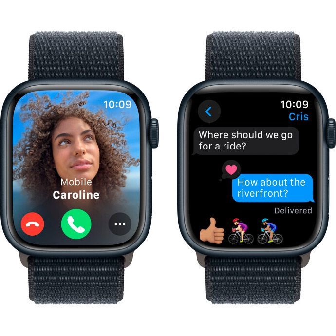 Смарт-годинник Apple Watch Series 9 GPS 45mm Midnight Aluminum Case with Midnight Sport Loop (MR9C3)
