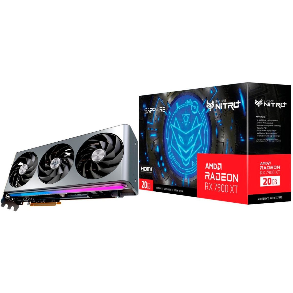 

Відеокарта Sapphire Nitro+ Radeon RX 7900 XT Vapor-X 20GB (11323-01-40G) UA
