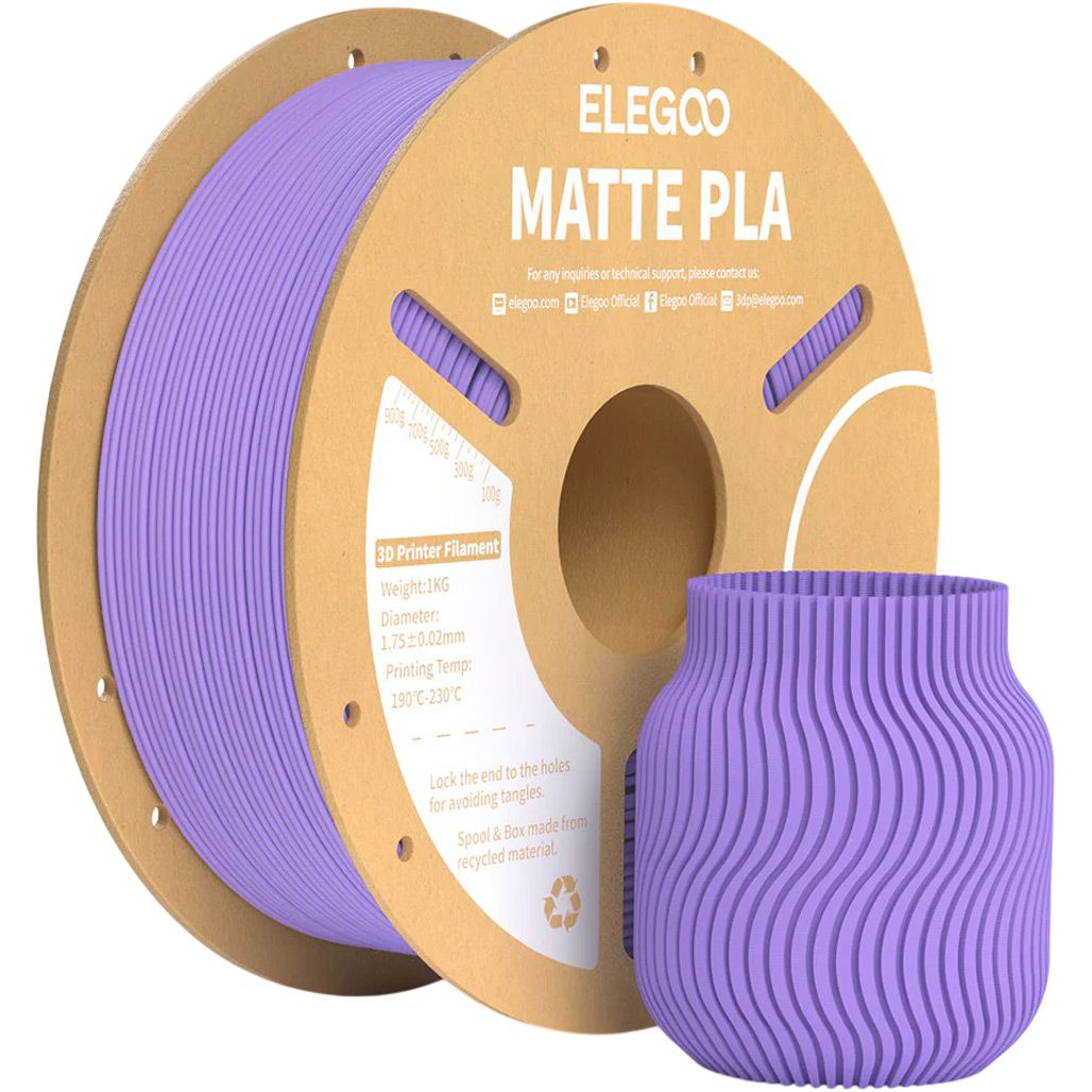 

Филамент для 3D-принтеров Elegoo PLA Matte 1кг Lavender (50.203.0257)