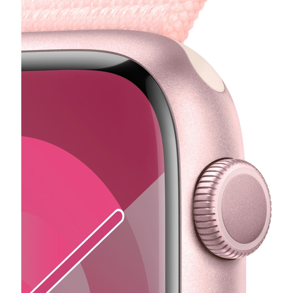 Смарт-годинник Apple Watch Series 9 45mm Pink Aluminum Case with Light Pink Sport Loop (MR9J3)