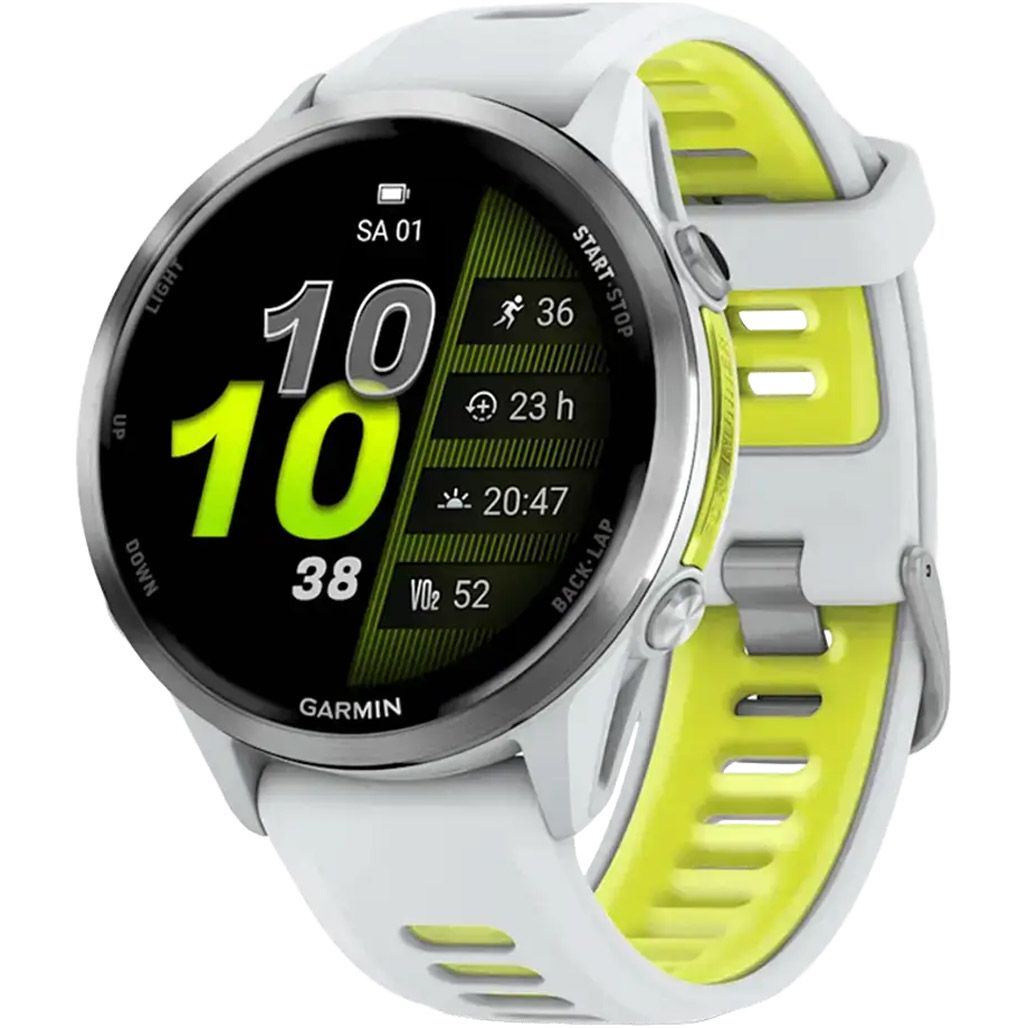 

Смарт-часы Garmin Forerunner 970 Titanium with Whitestone Case and Whitestone/Translucent Amp Yellow Band (010-02969-11)