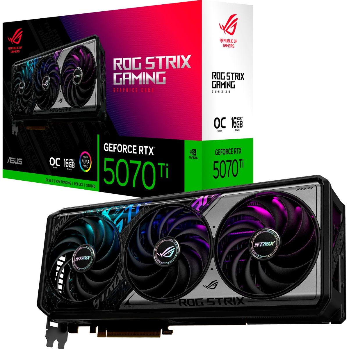 

Видеокарта Asus ROG Strix GeForce RTX 5070 Ti OC 16GB (ROG-STRIX-RTX5070TI-O16G-GAMING) UA