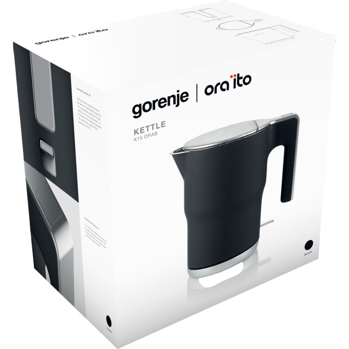 Електрочайник Gorenje K15ORAB