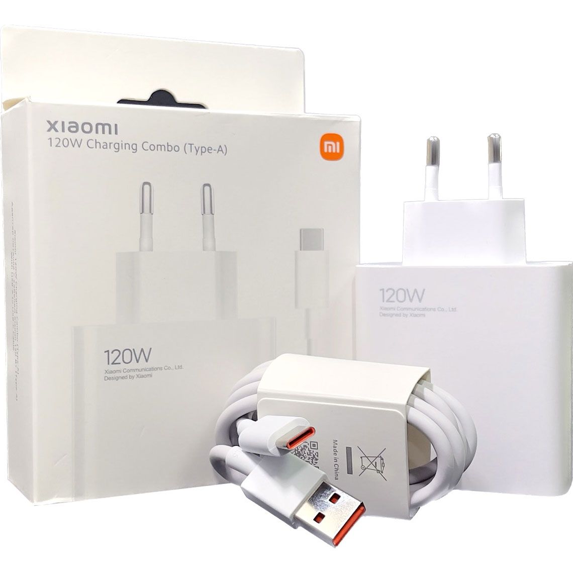 Мережевий зарядний пристрій Xiaomi HyperCharge 120W + Сable USB-A - USB-C White (BHR9462EU)