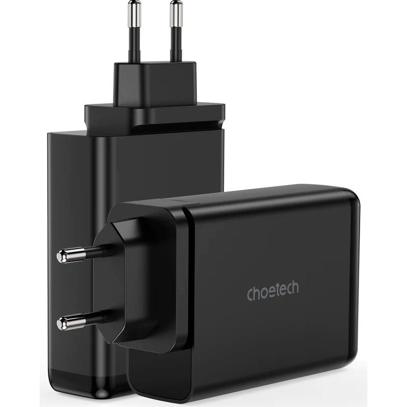 Мережевий зарядний пристрій Choetech PD140W GaN 4-Port Wall Charger Black (PD6005-EU-BK)