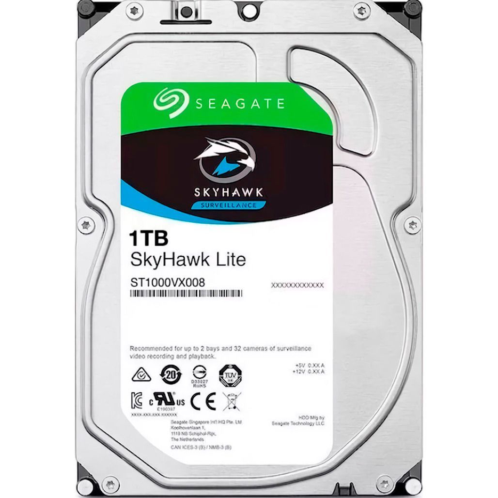 

Жорсткий диск 3.5" Seagate SkyHawk Lite 1TB SATA 64MB (ST1000VX008)