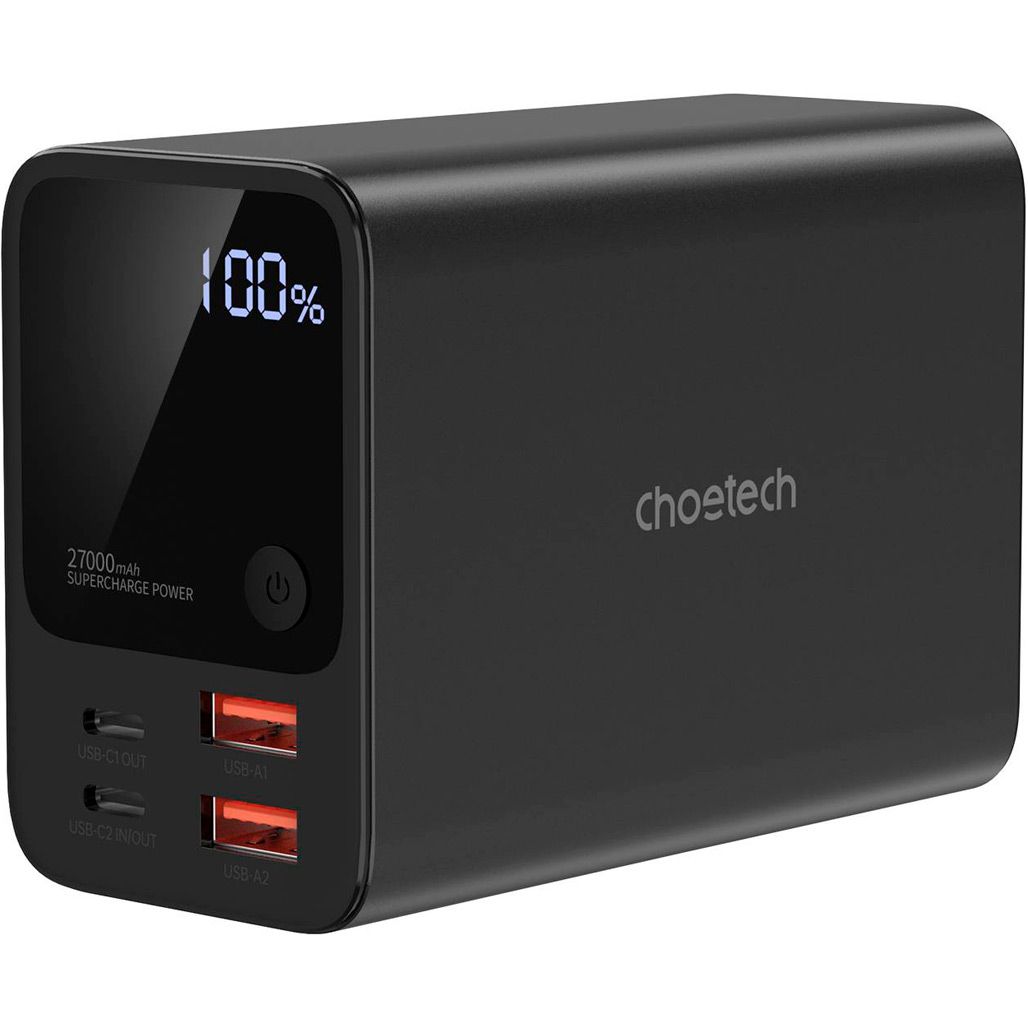 

Зовнішній акумулятор Choetech Powerbank 27000mAh 100W Black (B635-BK)