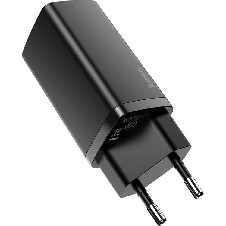 Мережевий зарядний пристрій Baseus GaN2 Lite Quick Charger C+U 65W Black (CCGAN2L-B01)