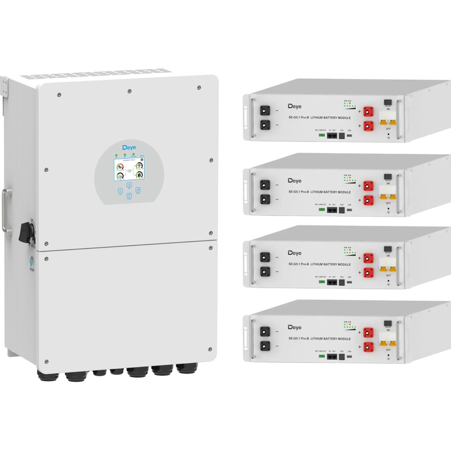 

Система хранения энергии Deye SUN-16K-SG01LP1 16kW + 4 АКБ SE-G5.1 Pro-B 20 kWh (51.2V/100Ah/5120Wh)