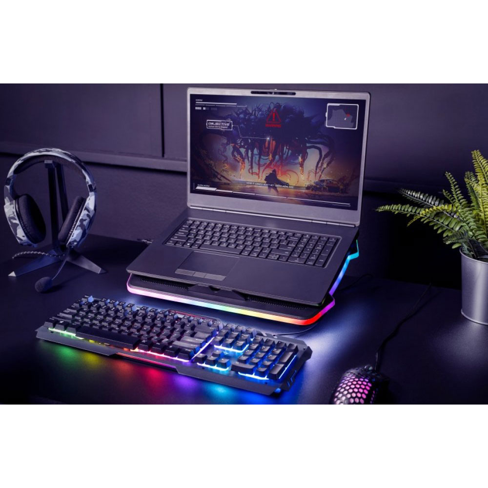 Подставка для ноутбука Trust GXT 1126 Aura Black (24192) [76080] 