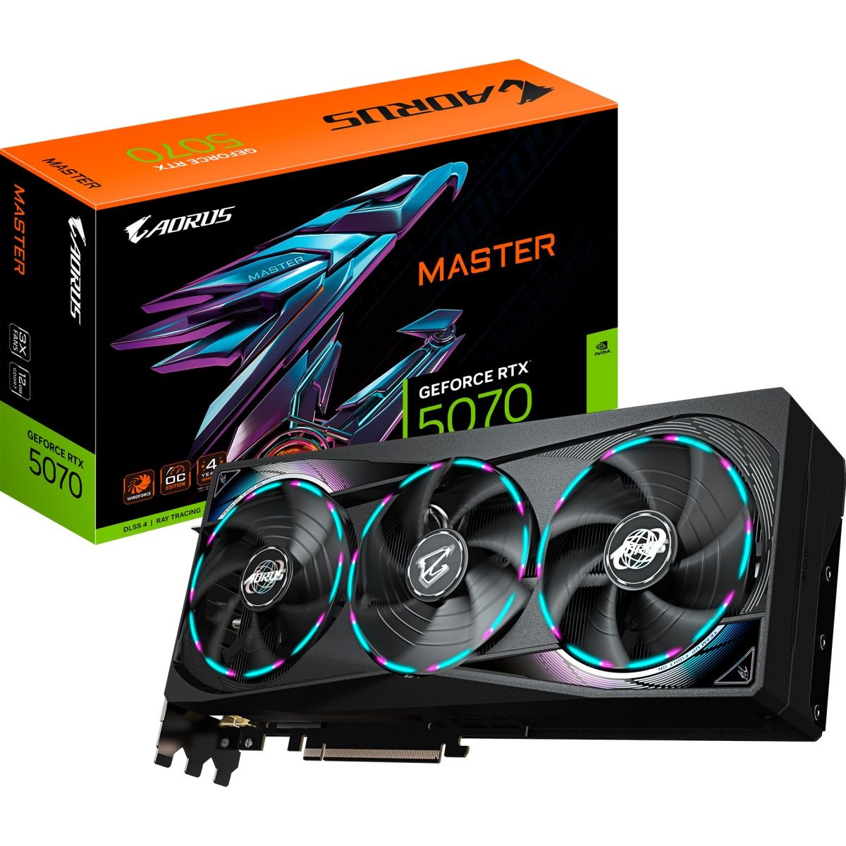 

Видеокарта AORUS GeForce RTX 5070 MASTER 12GB (GV-N5070AORUS M-12GD) UA
